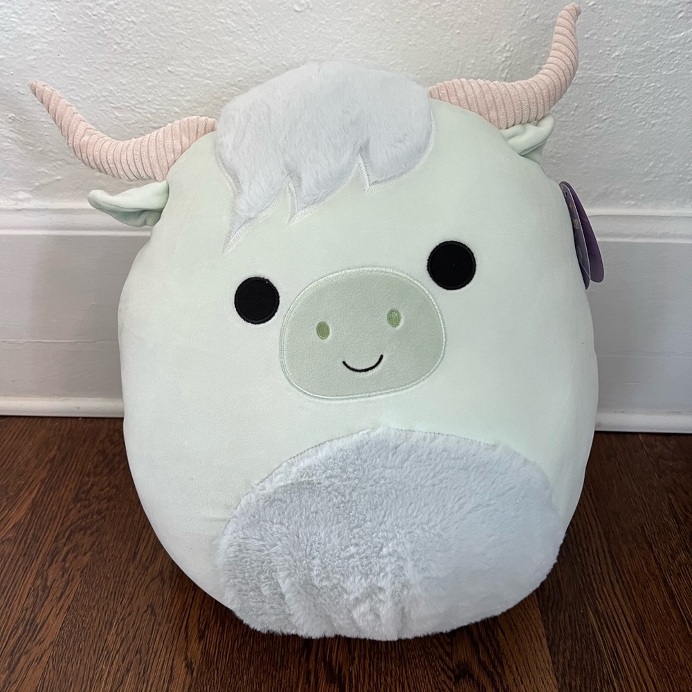 *RARE*Squishmallows 16" Iver the Highland Cow Longhorn Plush *NWT*